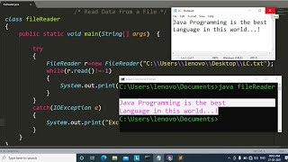 java program to read a text from file  Learn Coding [upl. by Thayer]