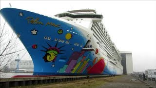 Norwegian Breakaway IMO 9606912 Papenburg Ausdocken komplett Floating Out Complete Part 2 Teil 2 [upl. by Anoit]