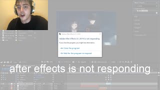 after effects is not respondingEXE [upl. by Rimma]