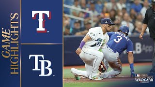 Rangers vs Rays Wild Card Game 1 Highlights 10323  MLB Highlights [upl. by Jackquelin]