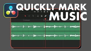 Quick way to mark music beat in DaVinci Resolve Tutorial [upl. by Wendall]