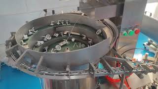 AILE Automatic Butane Gas Aerosol Valve Feeding Machine Aerosol Valve Feeding Machinetest video [upl. by Ayanad]