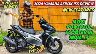 2024 Yamaha Aerox 155 Detailed Ride Review  Scooter with Yamaha R15m engine 😱 [upl. by Solracsiul510]