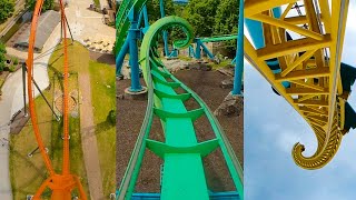 Every Roller Coaster at Dorney Park Front Seat POV Iron Menace Steel Force Talon Hydra [upl. by Sheedy]