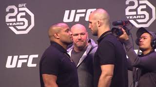 UFC 220 Press Conference Daniel Cormier vs Volkan Oezdemir Face Off [upl. by Fiorenza538]