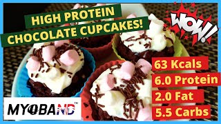 HIGH PROTEIN CHOCOLATE CUPCAKES  MYOBAND RECIPE  ANABOLIC KITCHEN [upl. by Anrak]