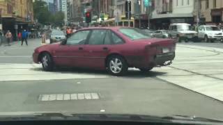 Extraordinary footage captures alleged Bourke St attacker driving recklessly on Flinders Street [upl. by Anot]