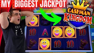 OMG I Got The BIGGEST WIN On Cashman Slot Machine [upl. by Leviralc]