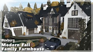 BLOXBURG Modern Fall Family Farmhouse Speedbuild  Roblox House Build [upl. by Francesco]