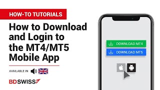 How to download and login to MT4MT5 mobile app  BDSwiss [upl. by Samau]