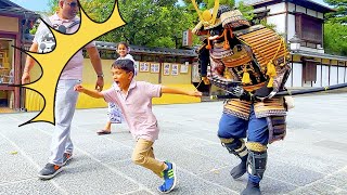 72 SAMURAI Mannequin Prank in Kyoto Japan  Japanese shogun prank for traveler at Kiyomizu Temple [upl. by Braasch]