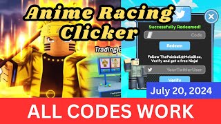 All CODES WORK Anime Racing Clicker ROBLOX July 20 2024 [upl. by Alyakim]