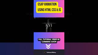 🎬 Master GSAP Animation Transform Your Web Design with HTML CSS amp JS 🚀 [upl. by Obel]