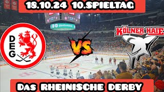 DAS RHEINISCHE DERBY🔥🏒 Düsseldorfer EG vs Kölner Haie 181024 Stadionvlog [upl. by Rohclem]