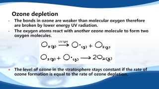 E41 Describe the formation and depletion of ozone in the stratosphere by natural processes [upl. by Joslyn]