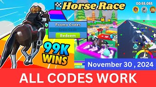 All Codes Work Horse Race ROBLOX November 30 2024 [upl. by Clo]