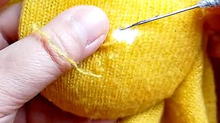 How to Repair MothEaten Holes in Knitted Sweaters at Home Without Leaving any Traces [upl. by Corry]