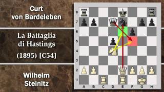 Partite Commentate di Scacchi 53 Steinitz vs von Bardeleben  La Battaglia di Hastings  1895 C54 [upl. by Nomor]