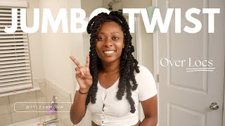 Effortless Jumbo Twist Over Locs Tutorial Master the Perfect Style locstyles [upl. by Oiramat648]