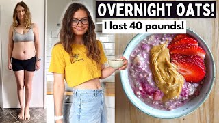 OVERNIGHT OATS FOR WEIGHT LOSS  5 ways Vegan amp healthy [upl. by Plath416]