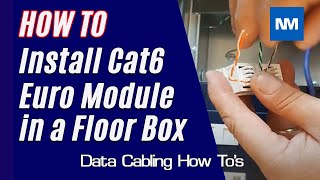 How to Install a Cat6 Euro Module in a Floor Box Data Cabling [upl. by Beaufert]