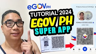 EGOV PH Super App Tutorial Registration 2024  eGov Ph National ID 2024 [upl. by Nevile]