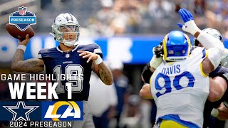 Dallas Cowboys vs Los Angeles Rams  2024 Preseason Week 1 Game Highlights [upl. by Annaear62]