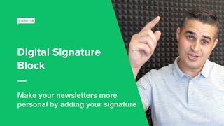 Digital Signature Block in Your Newsletters  MailerLite [upl. by Hsekin284]