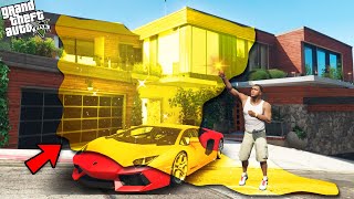 GTA 5  Franklin Touch Anything Turns Into Gold Including His House GTA 5 Mods [upl. by Yaner]