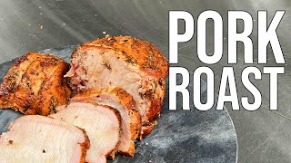 Smoked Pork Loin Roast on the Pit Boss Savannah Onyx Edition  Easy Pork Recipe [upl. by Ihsir305]