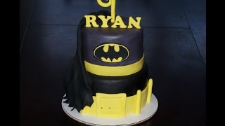 Cake decorating tutorial  How to make a batman fondant logo  Sugarella Sweets [upl. by Jeniffer]