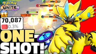 Pokémon Unite Zeraora ONESHOT Build is INSANE😱 Master Zeraora Gameplay Guide amp Held Item Build [upl. by Luella804]