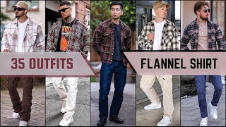 35 Flannel Shirts Outfit Ideas for Fall 2023  Mens Fashion [upl. by Bak]