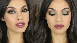 TUTORIAL  Green Brown Smokey Eye Makeup  Eman [upl. by Germana]