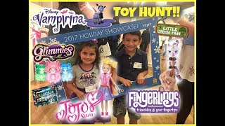 HUGE TOY HUNT Hottest Christmas TOYS for 2017 FINGERLINGS VAMPIRINA JOJO GLIMMIES amp more [upl. by Anahgem]