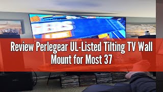 Review Perlegear ULListed Tilting TV Wall Mount for Most 3782 inch TVs up to 132 lbs Low Profile [upl. by Bibbye]