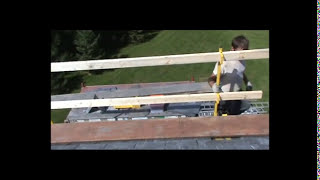 Installing Steep Slope Safety Rails on a Slate Roof [upl. by Vitkun]