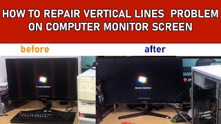 HOW TO REPAIR COLORFUL VERTICAL LINES ON COMPUTER MONITOR AND BLUE SCREENVertical Bars Problem [upl. by Razid]