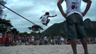 Niterói Open de Slackline  Final Profissional  Carlos Neto X Daniel Olho  010412 [upl. by Michaella]