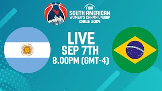 Final  Argentina v Brazil  Full Basketball Game  FIBA South American Womens Championship 2024 [upl. by Ayifa]