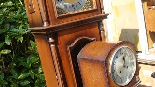 German Grandfather Longcase Westminster amp Vintage Granddaugher Clock SEE VIDEO [upl. by Suissac]