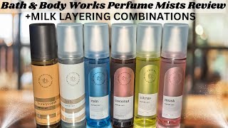 Reviewing Bath amp Body Works Perfume Mists Collection ▌ MILK LAYERING COMBINATIONS reviews [upl. by Philps261]