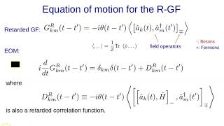 10 Equations of motion for Green’s functions  Course on Quantum ManyBody Physics [upl. by Ehsiom]