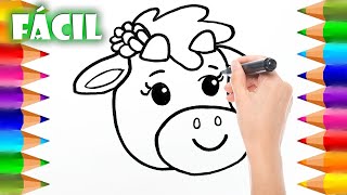 Cómo dibujar la Cara de la Vaca Lola de Plim Plim FÁCIL  Dibujos para niños [upl. by Hansiain851]