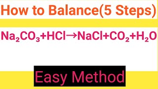 Na2CO3HClNaClCO2H2O Balanced EquationSodium carbonateHydrochloric acidSodium chlorideCarbon [upl. by Odnarb]