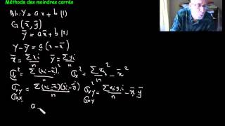 METHODE DES MOINDRES CARRES [upl. by Hanley]