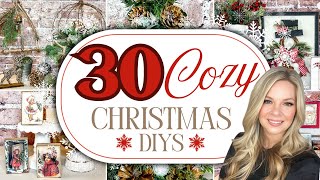 ⭐️ MEGA VIDEO ⭐️ 30 Cozy Farmhouse Christmas DIYS to try in 2024 [upl. by Akeenahs223]