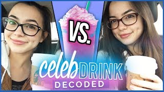 TASTING THE MERRELL TWINS STARBUCKS DRINKS  Celebrity Drinks Decoded [upl. by Airamana]