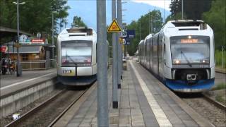 Bahnhof Schaftlach  Bayerische Oberlandbahn  BOB   02062014 [upl. by Anneg148]