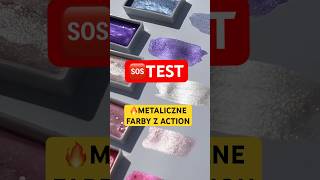 🆘TESTUJĘ METALICZNE AKWARELE Z ACTION testujemy test ivoadventures diy art shorts action [upl. by Ydnam]